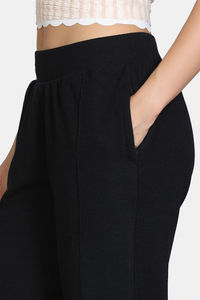 Zivame Knit Cotton Loungewear Bottom - Black Beauty — thumbnail 7